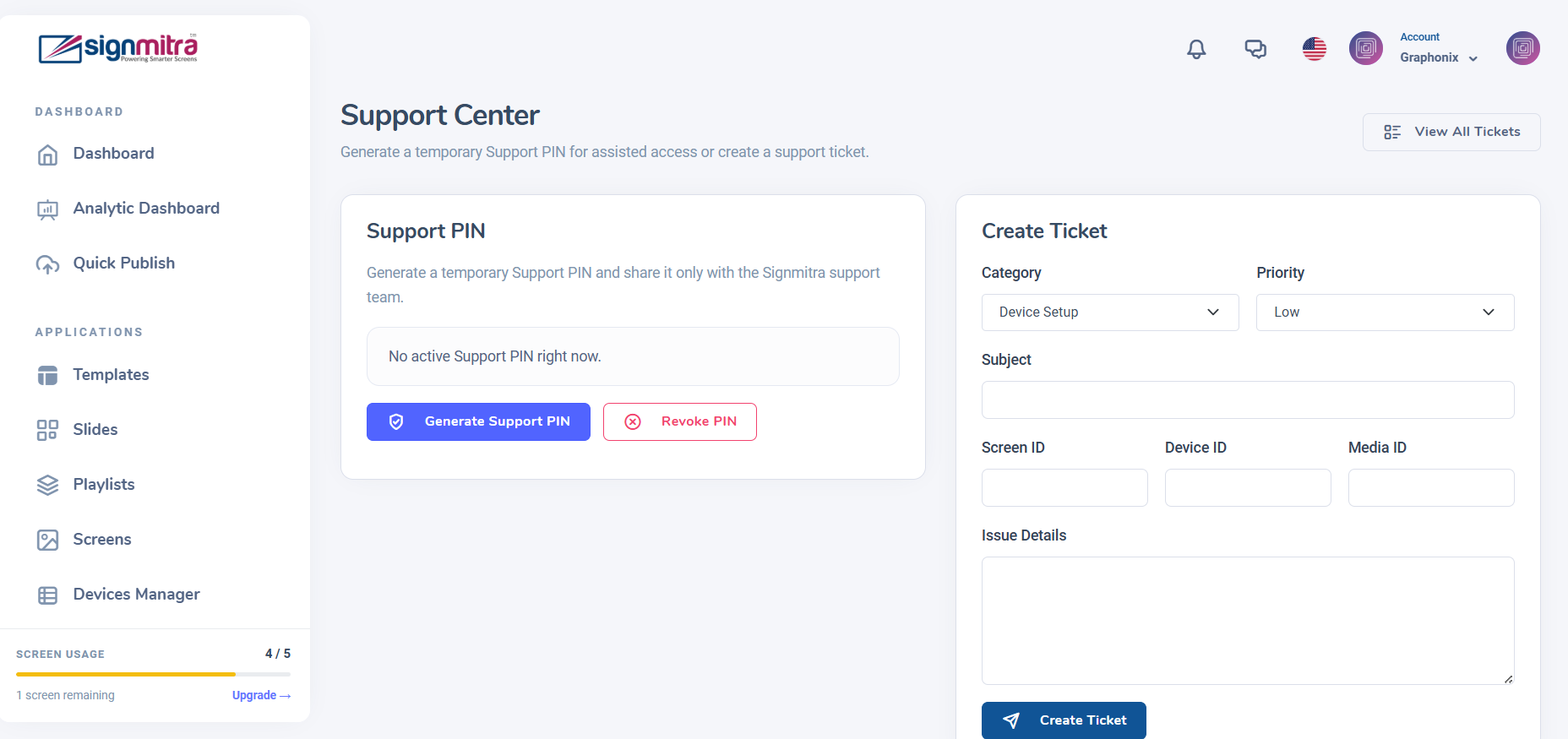Click Generate PIN