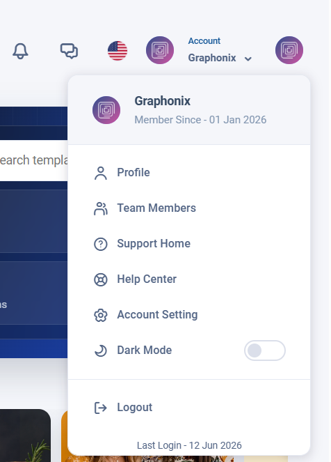 Top header bar