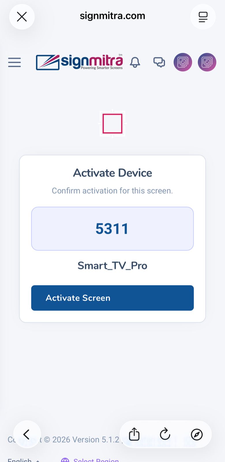 Scan QR from dashboard