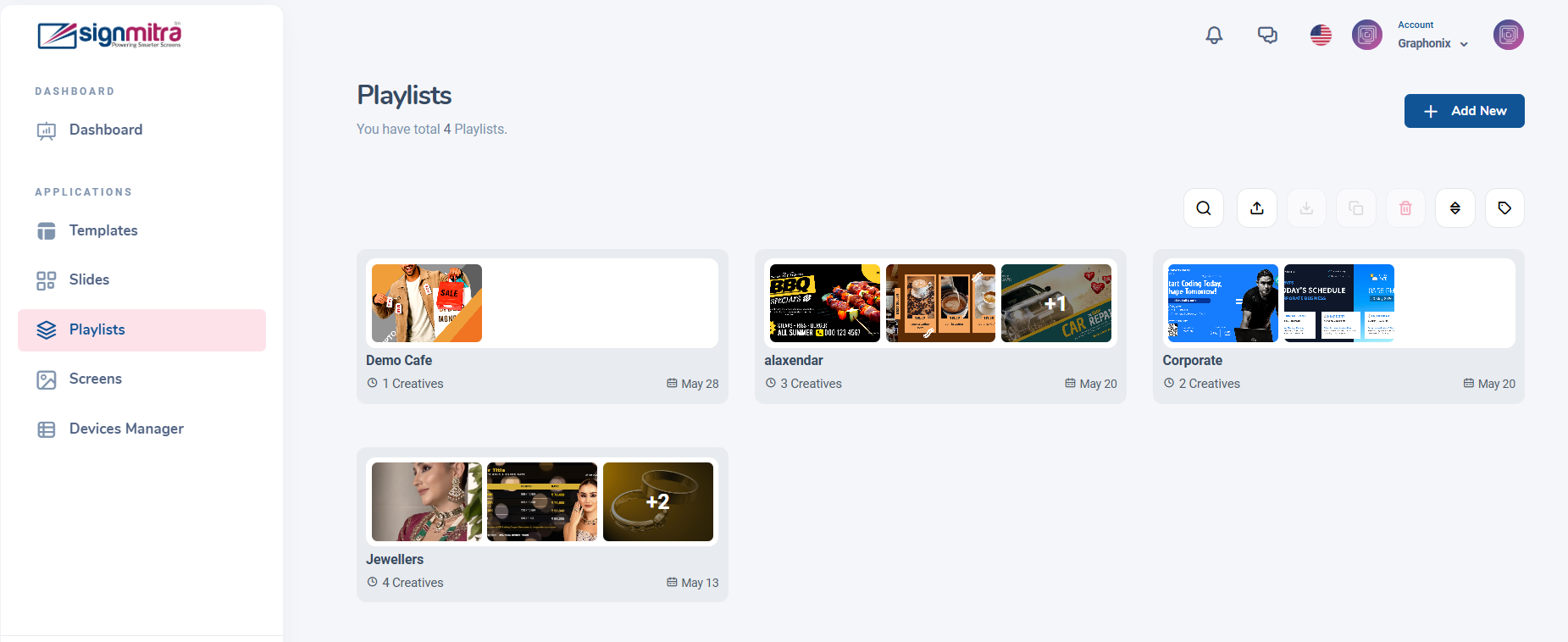 Click Assign Playlist