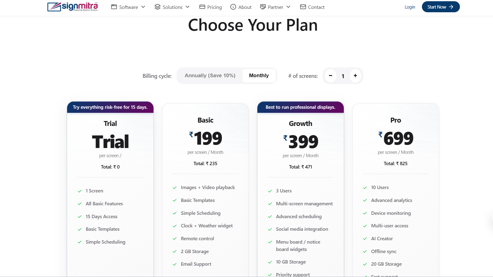 Choose your plan