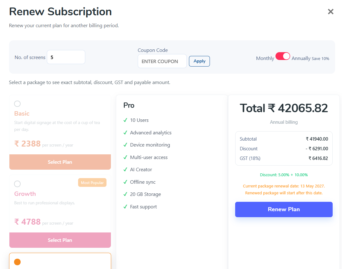 Complete payment
