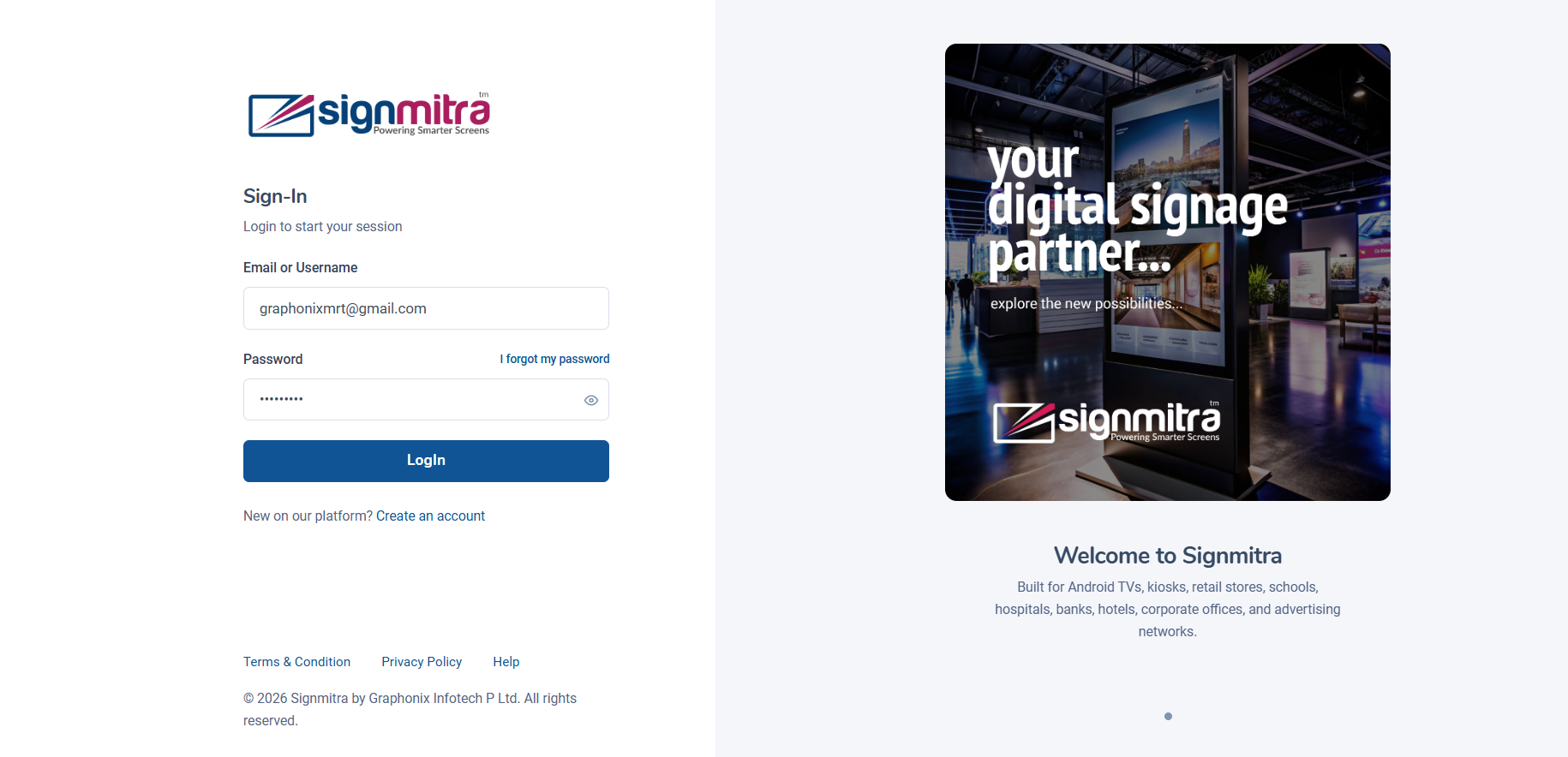 Enter your credentials
