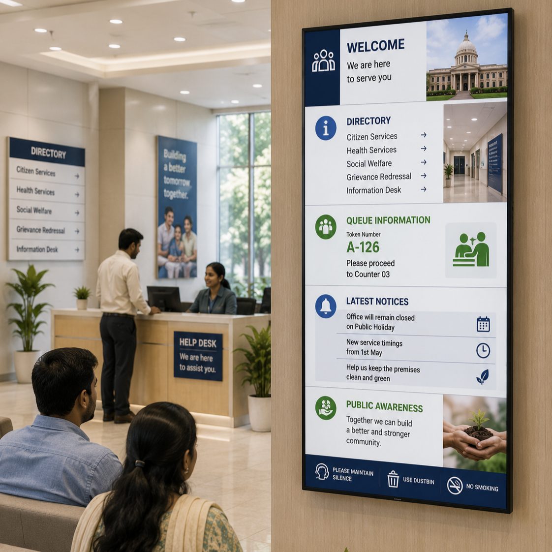 Reception, lobbies & waiting areas