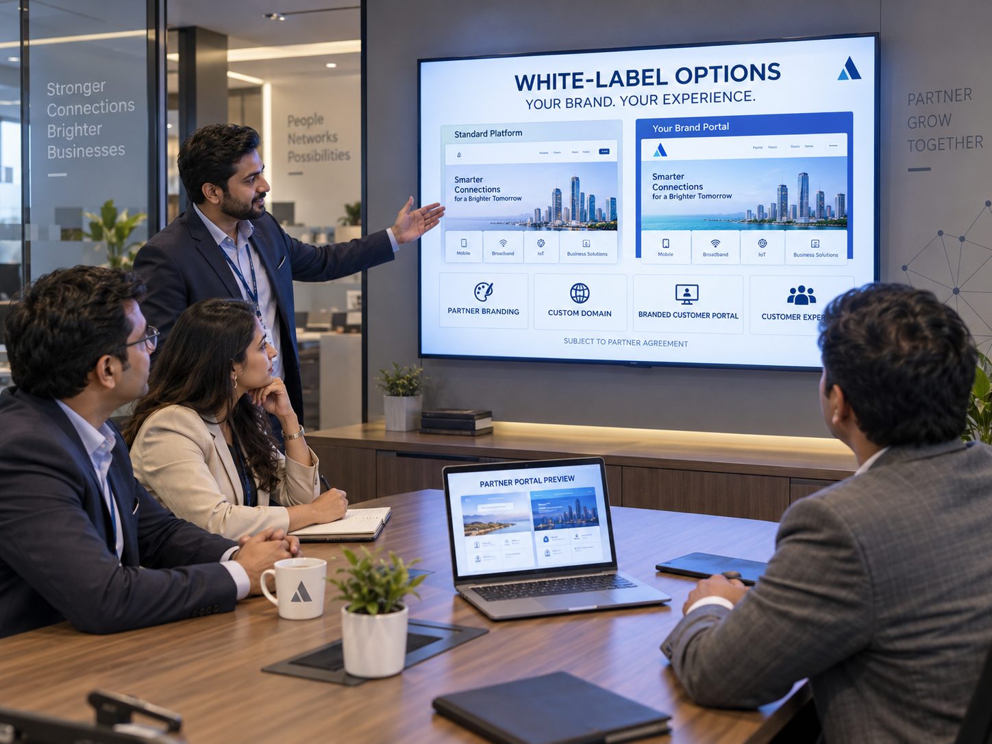 White-label digital signage platform for telecom providers