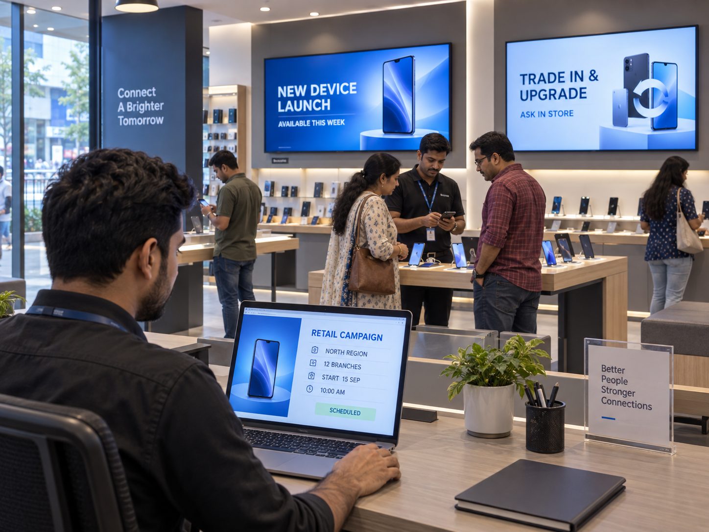 Telecom retail promotion on digital signage