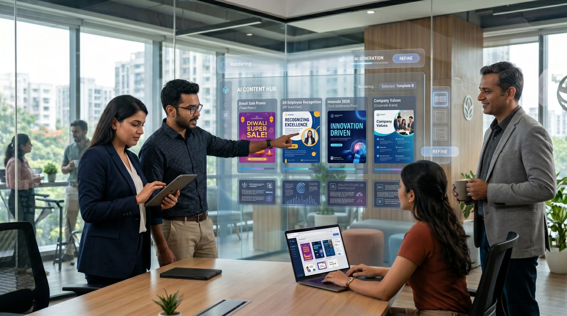 Create digital signage content instantly with AI
