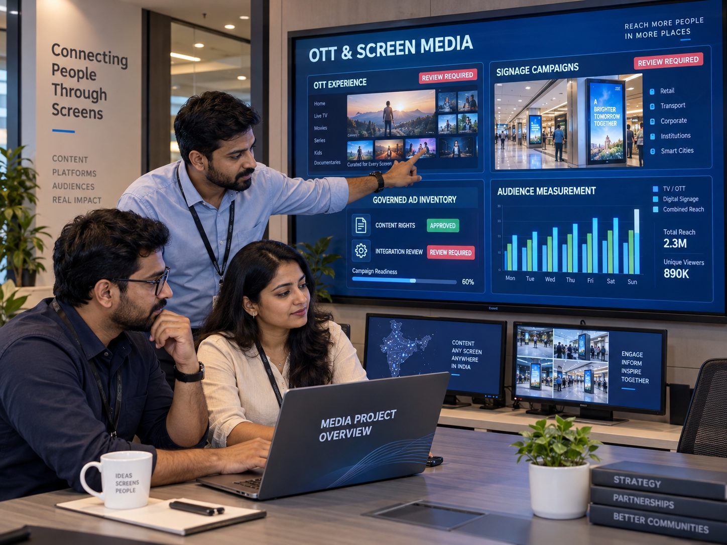 OTT and digital signage service for telecom providers