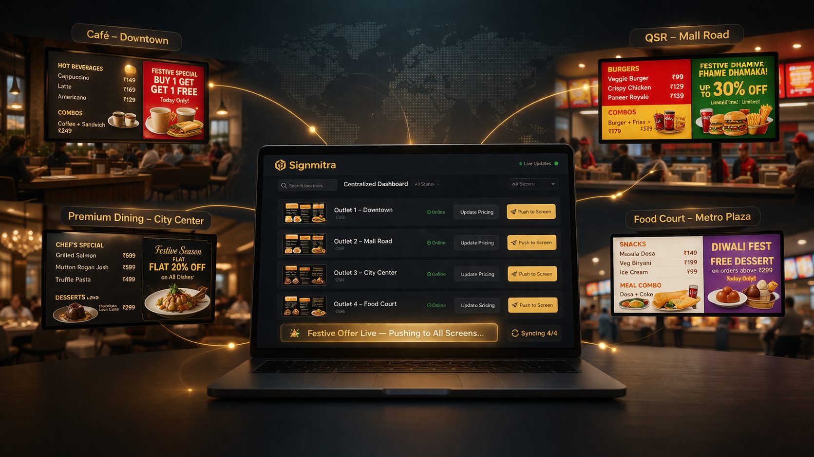 Centralized control across all locations