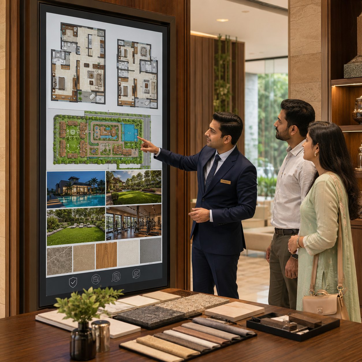 Real estate development directory and digital wayfinding
