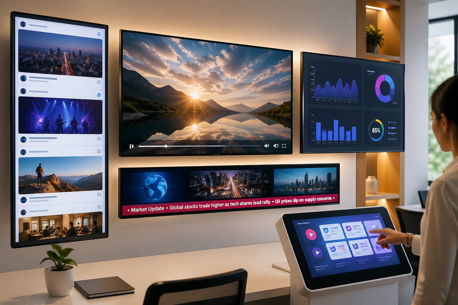 Build powerful screen experiences with drag-and-drop widgets