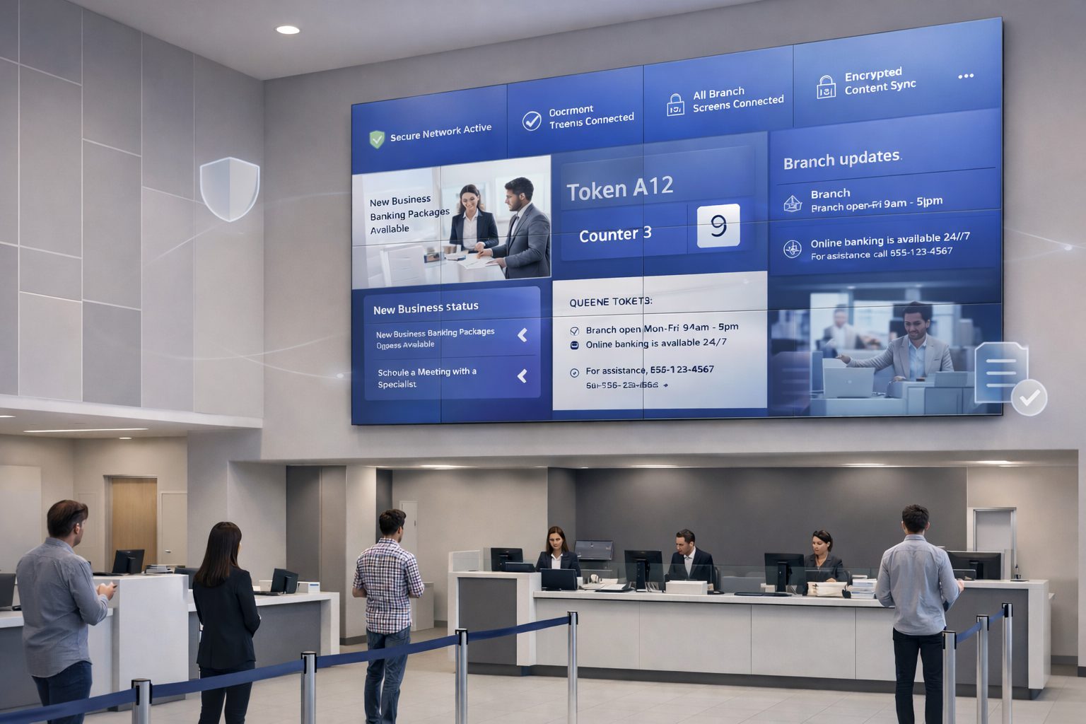 Secure, scalable and future-ready banking signage