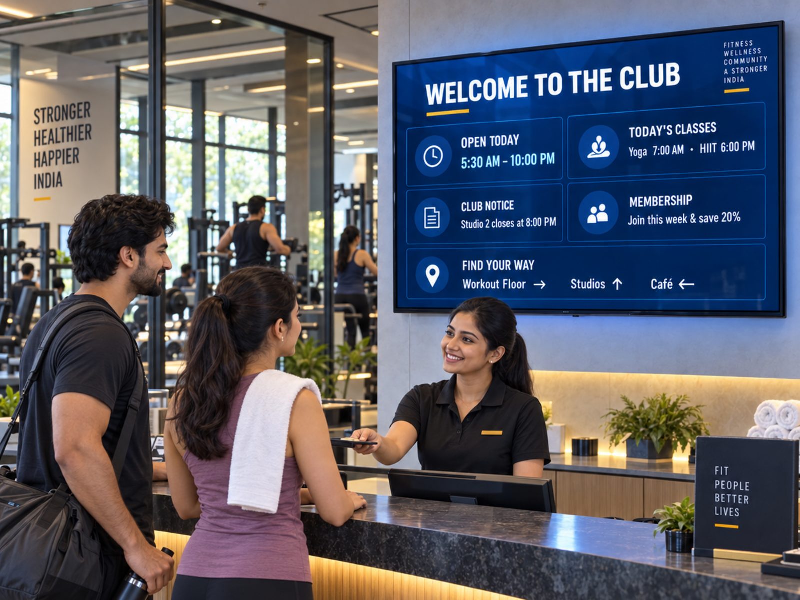 Welcome at reception