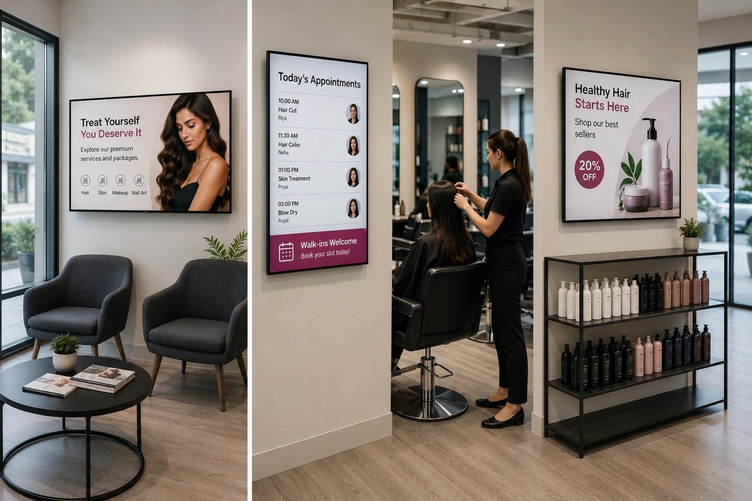 Turn waiting and service areas into useful client touchpoints