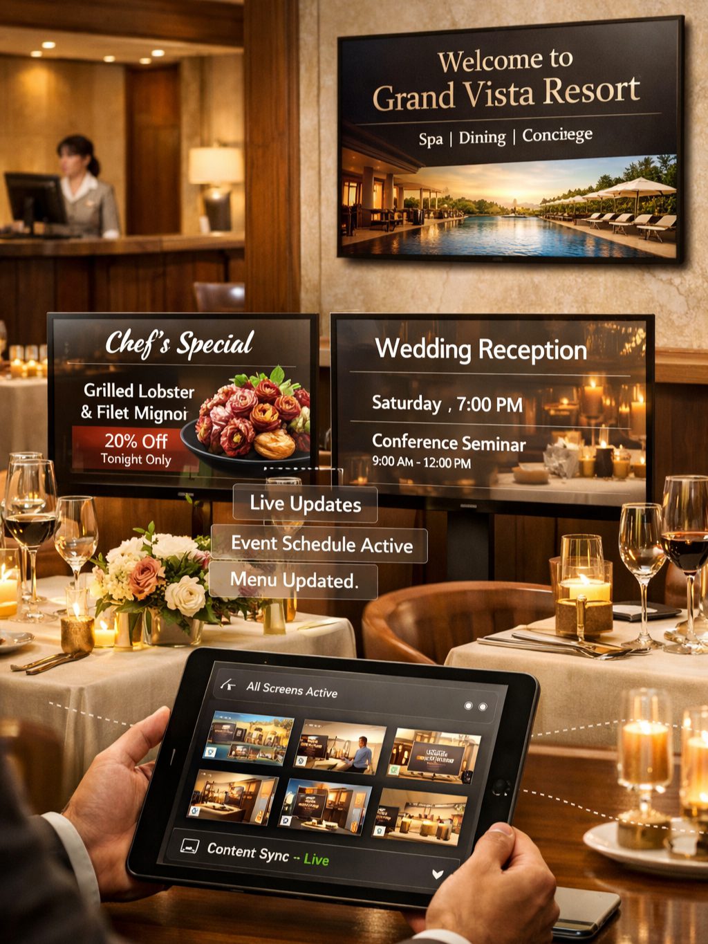 Elevate guest experiences with smart digital signage