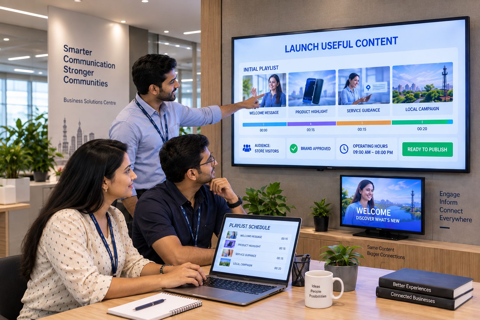 Launch useful content