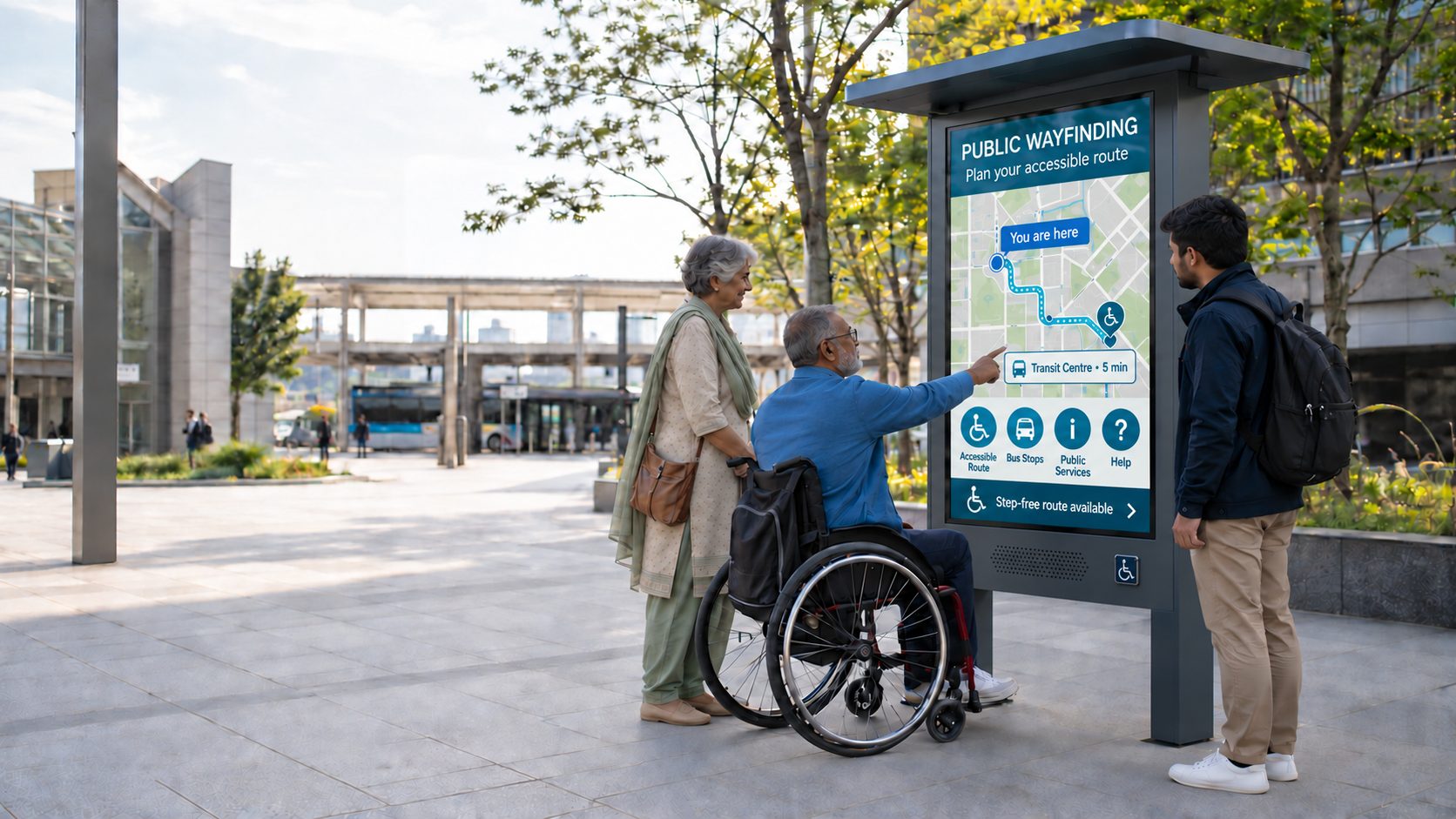 Design every public touchpoint around real people and real conditions